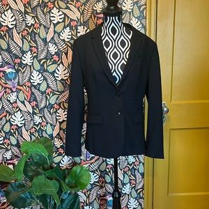 Banana Republic Classic Black Suit Blazer Size Petite 12